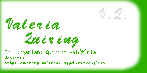 valeria quiring business card